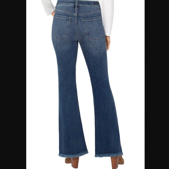 Liverpool Los Angeles Hannah High Rise Frayed Flare in Sycamore Blue 4/27 $109 - Picture 2 of 6